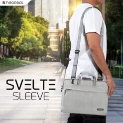 Neopack Svelte Nylon, Fabric Laptop Sling Bag For 13.3 & 14.2 Inch Laptop (Lightweight, Stone Grey) -Smart Bag Shop 252802 9 qd33yn