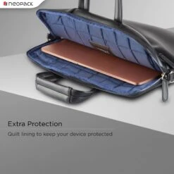 Neopack Leather, Nylon Laptop Sling Bag For 13.3 & 14.2 Inch Laptop (Super Stylish, Black) -Smart Bag Shop 252803 10 yutxrb