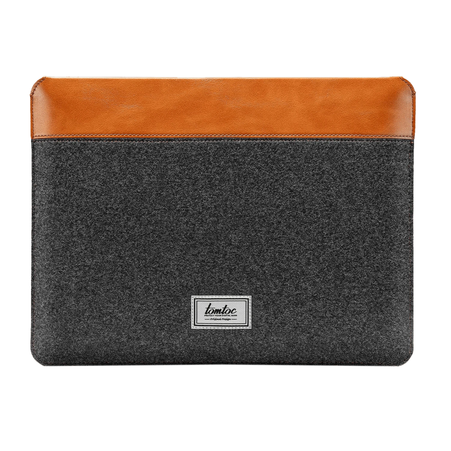 Tomtoc Vintage Polyurethane Leather Laptop Sleeve For 13, 14 & 16 Inch Laptop (Intelligent Magnet Closure, Grey) 3 Tomtoc Vintage Polyurethane Leather Laptop Sleeve For 13, 14 & 16 Inch Laptop (Intelligent Magnet Closure, Grey)