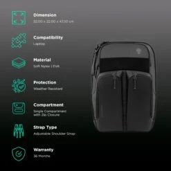 DELL Alienware AW523P Soft Nylex, EVA Laptop Backpack For 17 Inch Laptop (28 L, Weather Resistant, GalaxyWeave Black) -Smart Bag Shop 262872 1 hktzz8