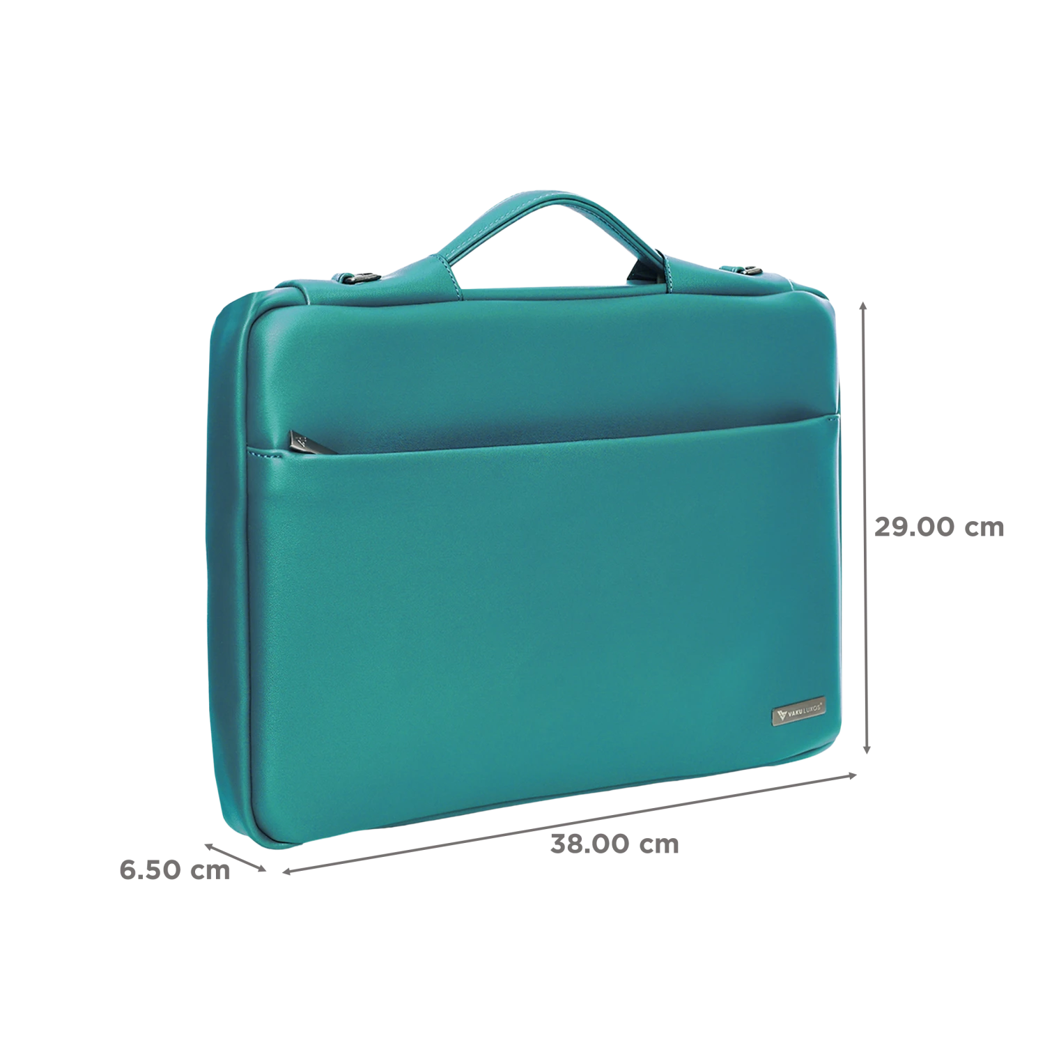 Dr. Vaku DA VALENCIA Vegan Leather Laptop Sleeve For 15.6 Inch Laptop (Water Resistant, Sea Green) 4 Dr. Vaku DA VALENCIA Vegan Leather Laptop Sleeve For 15.6 Inch Laptop (Water Resistant, Sea Green) - Image 2