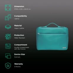 Dr. Vaku DA VALENCIA Vegan Leather Laptop Sleeve For 15.6 Inch Laptop (Water Resistant, Sea Green) 9 Dr. Vaku DA VALENCIA Vegan Leather Laptop Sleeve For 15.6 Inch Laptop (Water Resistant, Sea Green) -Smart Bag Shop 265599 2 r9nnru