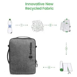 Tomtoc Defender Recycled Fabrics Laptop Sleeve For 16 Inch Laptop (360 Superior Protection, Grey) -Smart Bag Shop 265648 13 mqpnbj