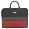 Dr. Vaku MILAN Stripey Vegan Leather Laptop Sling Bag For 13 & 14 Inch Laptop (Water Resistant, Brown/Red) -Smart Bag Shop 265787 0 xcerx5