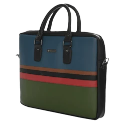 Dr. Vaku MILAN Stripey Vegan Leather Laptop Sling Bag For 13 & 14 Inch Laptop (Water Resistant, Multi Color) -Smart Bag Shop 265789 7 nln09u