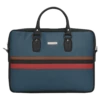 Dr. Vaku MILAN Stripey Vegan Leather Laptop Sling Bag For 13 & 14 Inch Laptop (Water Resistant, Blue/Black) -Smart Bag Shop 265791 0 f1xuwz