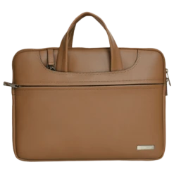 Dr. Vaku Vegan Leather Laptop Sleeve For 14 Inch Laptop (Water Resistant, Mustard)