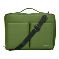 Dr. Vaku Mestella PU Leather Laptop Sleeve For 14 Inch Laptop (Water Resistant, Green)