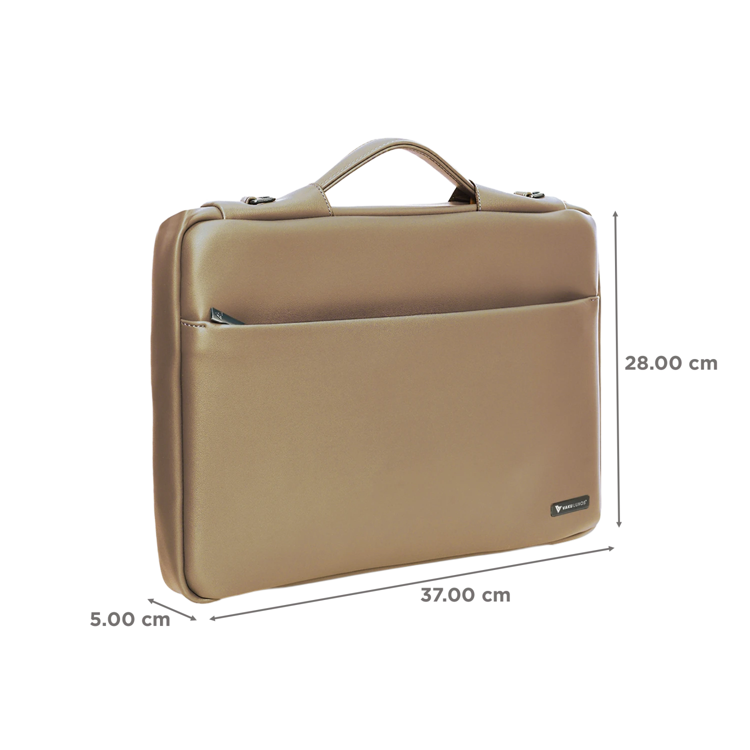 Dr. Vaku Polyurethane Leather Laptop Sleeve For 15.6 Inch Laptop (Water Resistant, Khaki) 4 Dr. Vaku Polyurethane Leather Laptop Sleeve For 15.6 Inch Laptop (Water Resistant, Khaki) - Image 2