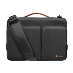 Tomtoc Defender Fabric Laptop Sling Bag For 13.5, 14 & 14.4 Inch Laptop (Water Resistant, Black)
