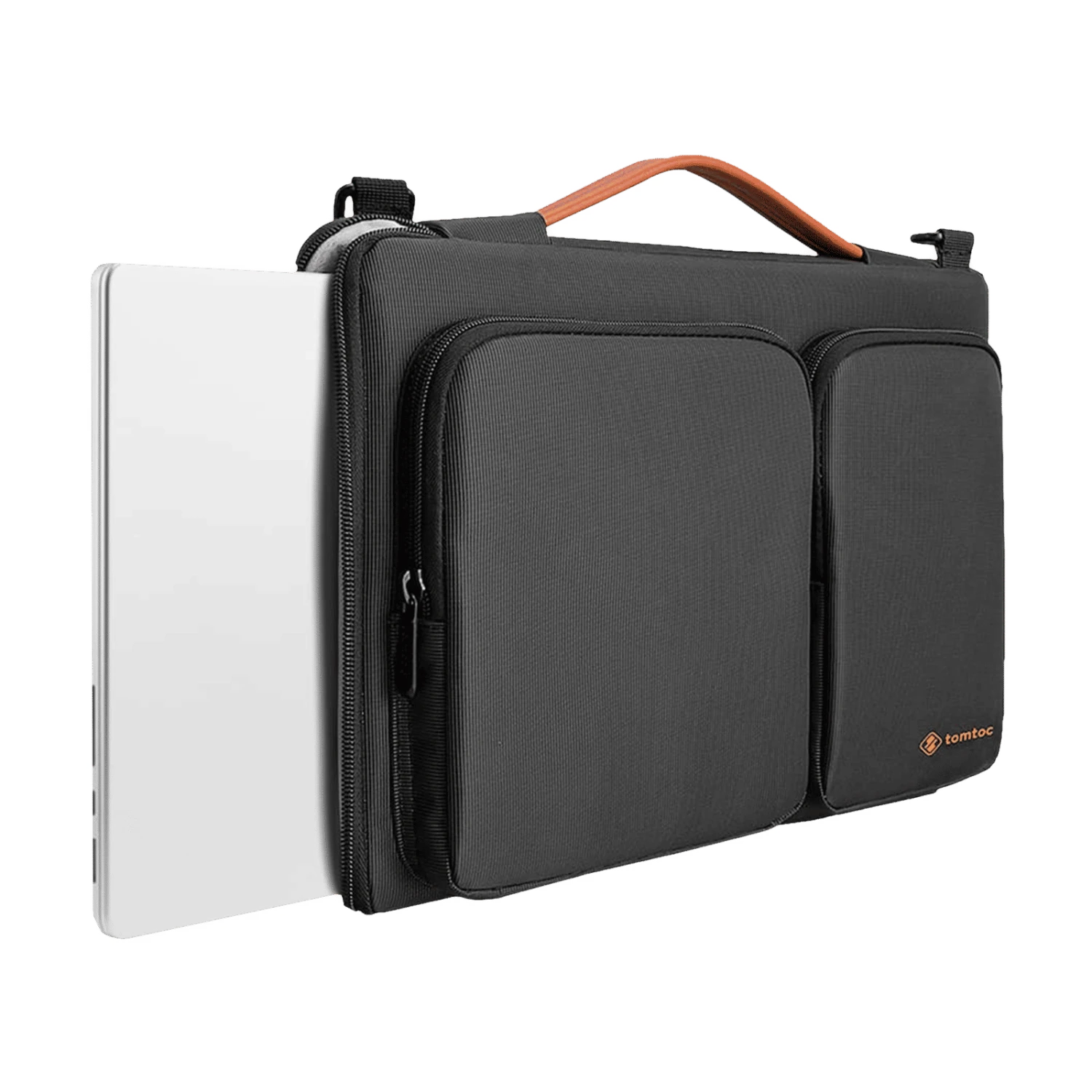 Tomtoc Defender Fabric Laptop Sling Bag For 13.5, 14 & 14.4 Inch Laptop (Water Resistant, Black) 16 Tomtoc Defender Fabric Laptop Sling Bag For 13.5, 14 & 14.4 Inch Laptop (Water Resistant, Black) - Image 14