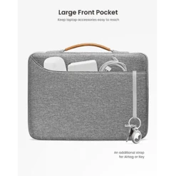 Tomtoc Defender Recycled Fabrics Laptop Sleeve For 14 Inch Laptop (360 Superior Protection, Grey) -Smart Bag Shop 265886 14 e7nhxw