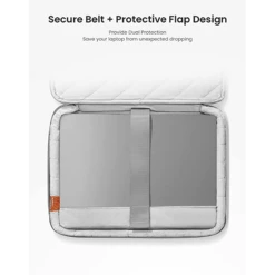 Tomtoc Defender Recycled Fabrics Laptop Sleeve For 14 Inch Laptop (360 Superior Protection, Grey) -Smart Bag Shop 265886 9 n8y5sc