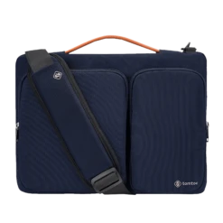Tomtoc Defender Fabric Laptop Sling Bag For 15.6 Inch Laptop (Water Resistant, Navy Blue)