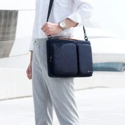 Tomtoc Defender Fabric Laptop Sling Bag For 15.6 Inch Laptop (Water Resistant, Navy Blue) -Smart Bag Shop 265887 14 b2bqy9