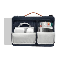 Tomtoc Defender Fabric Laptop Sling Bag For 15.6 Inch Laptop (Water Resistant, Navy Blue) -Smart Bag Shop 265887 5 gysasm