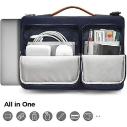 Tomtoc Defender Fabric Laptop Sling Bag For 15.6 Inch Laptop (Water Resistant, Navy Blue) -Smart Bag Shop 265887 9 e2in8c
