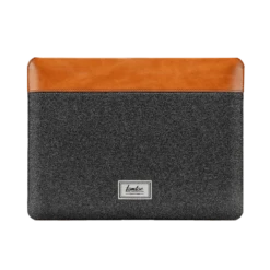 Tomtoc Vintage Polyurethane Leather Laptop Sleeve For 13, 14 & 16 Inch Laptop (Intelligent Magnet Closure, Grey)