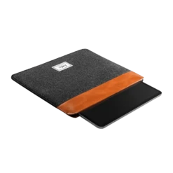 Tomtoc Vintage Polyurethane Leather Laptop Sleeve For 13, 14 & 16 Inch Laptop (Intelligent Magnet Closure, Grey) -Smart Bag Shop 265889 7 an7vbm