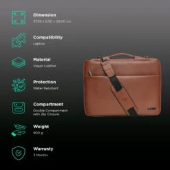 Dr. Vaku DA VALENCIA Vegan Leather Laptop Sleeve For 15.6 Inch Laptop (Water Resistant, Mustard) 10 Dr. Vaku DA VALENCIA Vegan Leather Laptop Sleeve For 15.6 Inch Laptop (Water Resistant, Mustard) -Smart Bag Shop 266010 2 miebrd