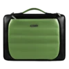 Dr. Vaku Lasa Chivelle Vegan Leather Laptop Sling Bag For 13 & 14 Inch Laptop (Water Resistant, Black/Green)