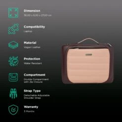Dr. Vaku Lasa Chivelle Vegan Leather Laptop Sling Bag For 13 & 14 Inch Laptop (Water Resistant, Cherry/Pink) 13 Dr. Vaku Lasa Chivelle Vegan Leather Laptop Sling Bag For 13 & 14 Inch Laptop (Water Resistant, Cherry/Pink) -Smart Bag Shop 266012 2 ad7hmc