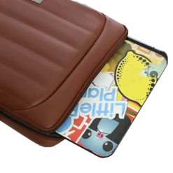 Dr. Vaku Lasa Chivelle Vegan Leather Laptop Sling Bag For 13 & 14 Inch Laptop (Water Resistant, Tan Brown) -Smart Bag Shop 266015 11 gdnquj