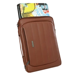 Dr. Vaku Lasa Chivelle Vegan Leather Laptop Sling Bag For 13 & 14 Inch Laptop (Water Resistant, Tan Brown) -Smart Bag Shop 266015 12 yjpsok