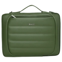 Dr. Vaku Lasa Chivelle Vegan Leather Laptop Sling Bag For 13 & 14 Inch Laptop (Water Resistant, Green)