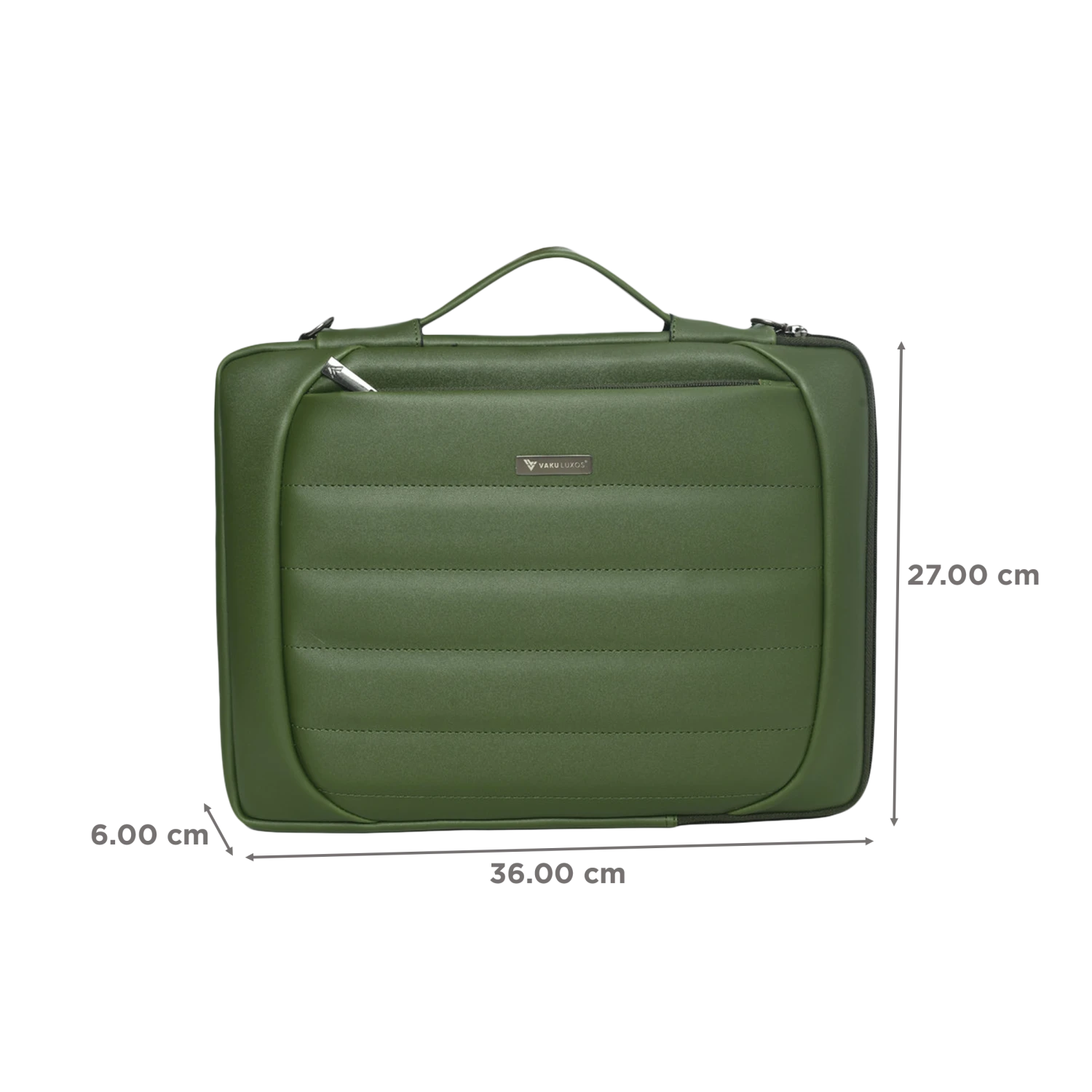 Dr. Vaku Lasa Chivelle Vegan Leather Laptop Sling Bag For 13 & 14 Inch Laptop (Water Resistant, Green) 4 Dr. Vaku Lasa Chivelle Vegan Leather Laptop Sling Bag For 13 & 14 Inch Laptop (Water Resistant, Green) - Image 2