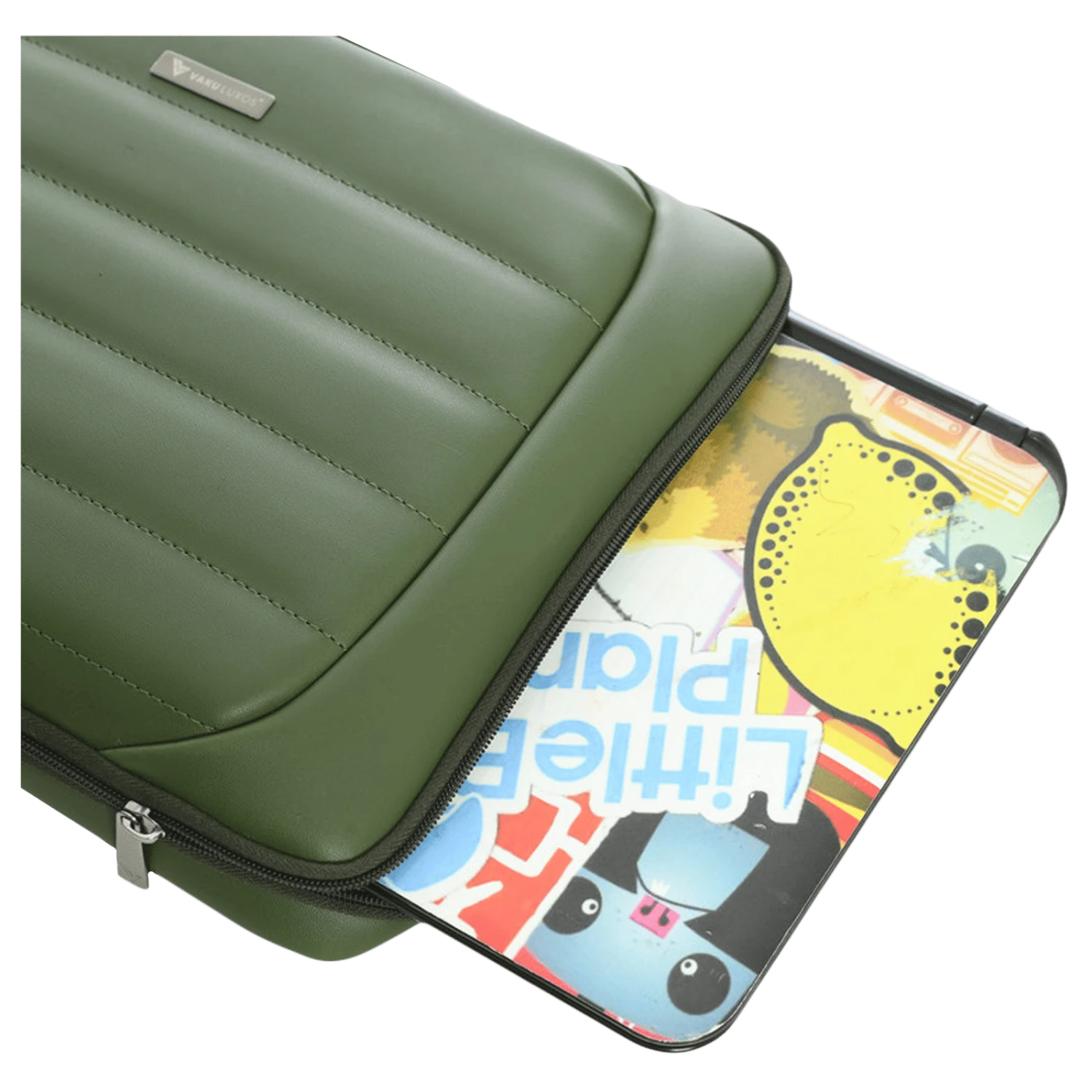 Dr. Vaku Lasa Chivelle Vegan Leather Laptop Sling Bag For 13 & 14 Inch Laptop (Water Resistant, Green) 7 Dr. Vaku Lasa Chivelle Vegan Leather Laptop Sling Bag For 13 & 14 Inch Laptop (Water Resistant, Green) - Image 5