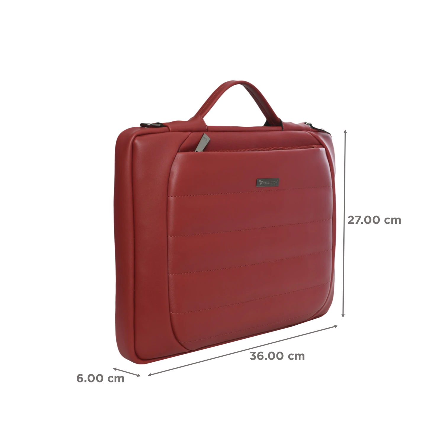 Dr. Vaku Lasa Chivelle Vegan Leather Laptop Sling Bag For 13 & 14 Inch Laptop (Water Resistant, Red) 4 Dr. Vaku Lasa Chivelle Vegan Leather Laptop Sling Bag For 13 & 14 Inch Laptop (Water Resistant, Red) - Image 2