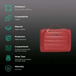 Dr. Vaku Lasa Chivelle Vegan Leather Laptop Sling Bag For 13 & 14 Inch Laptop (Water Resistant, Red) 12 Dr. Vaku Lasa Chivelle Vegan Leather Laptop Sling Bag For 13 & 14 Inch Laptop (Water Resistant, Red) -Smart Bag Shop 266018 2 a7120d