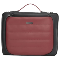 Dr. Vaku Lasa Chivelle Vegan Leather Laptop Sling Bag For 13 & 14 Inch Laptop (Water Resistant, Black/Red)