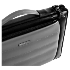 Dr. Vaku Lasa Chivelle Vegan Leather Laptop Sling Bag For 13 & 14 Inch Laptop (Water Resistant, Black/Grey) -Smart Bag Shop 266021 6 my3ioc