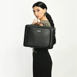 Dr. Vaku La Romani Polyurethane Leather Laptop Sling Bag For 14 Inch Laptop (Water Resistant, Black) -Smart Bag Shop 266022 11 stwr26