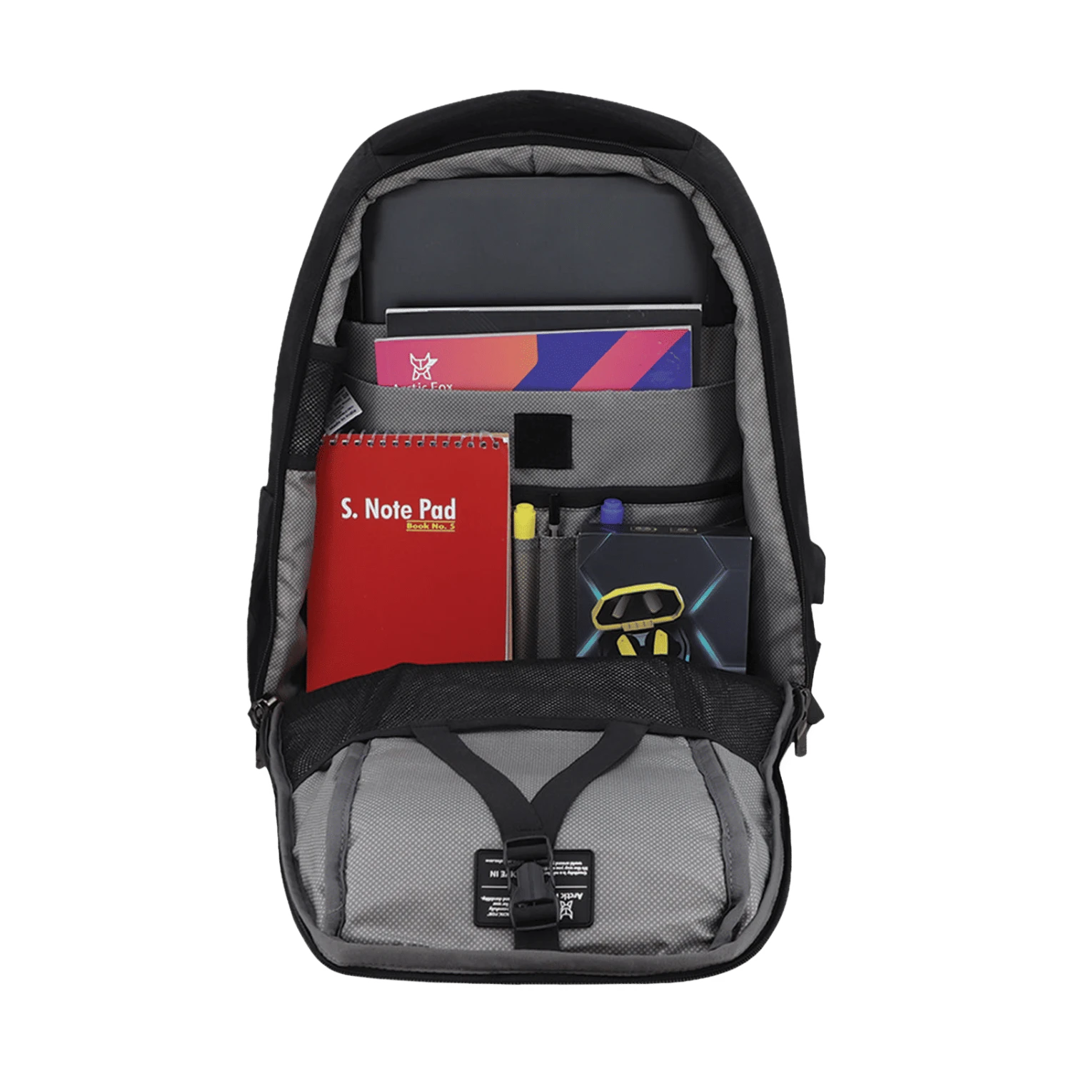 Arctic Fox New Anti-Theft Alarm Polyester Laptop Backpack For 15.5 Inch Laptop (36 L, Water Repellent Fabric, Black) 7 Arctic Fox New Anti-Theft Alarm Polyester Laptop Backpack For 15.5 Inch Laptop (36 L, Water Repellent Fabric, Black) - Image 5