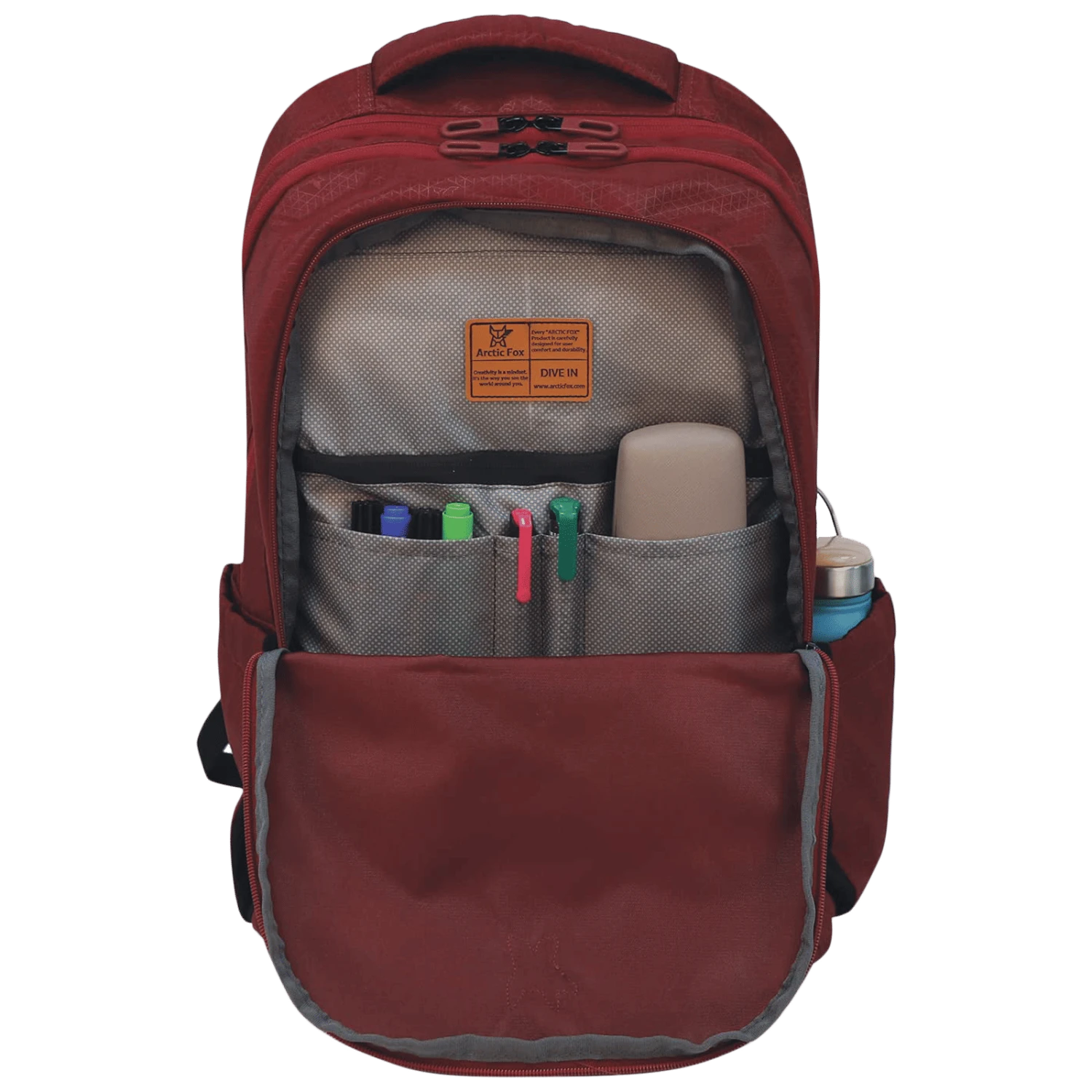 Arctic Fox Tic Tac 34 Litres Polyester Backpack (Water Bottle Pouch, FTEBPKTPOWW105034, Tawny Port) 7 Arctic Fox Tic Tac 34 Litres Polyester Backpack (Water Bottle Pouch, FTEBPKTPOWW105034, Tawny Port) - Image 5