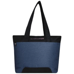 Arctic Fox Lattice Polyester Laptop Tote Bag For 14 Inch Laptop (16 L, Water Repellent Fabric, Dark Denim)