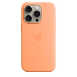 Apple IPhone 15 Pro Silicone Case With MagSafe, Orange Sorbet(493839266)
