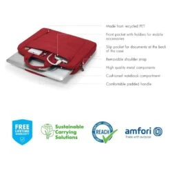 Dicota Eco Slim BASE Laptop Case For Up To 35.81 Cm (14.1 Inch) Laptop, Red D31306-RPET(493665604) 13 Dicota Eco Slim BASE Laptop Case For Up To 35.81 Cm (14.1 Inch) Laptop, Red D31306-RPET(493665604) -Smart Bag Shop Dicota D31306 RPET Laptop Bag 493665604 i 5 1200Wx1200H