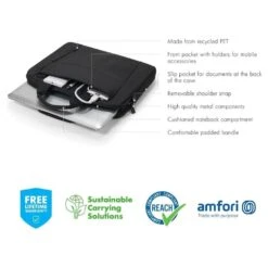 Dicota Eco Slim BASE Laptop Case For Up To 39.62 Cm (15.6 Inch) Laptop, Black D31308-RPET(493665606) -Smart Bag Shop Dicota D31308 RPET Laptop Bag 493665606 i 5 1200Wx1200H