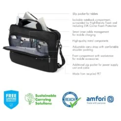 Dicota ECO Slim Select Laptop Case For Up To 35.81 Cm (14.1 Inch) Laptop, Black D31642-RPET(493665639) 16 Dicota ECO Slim Select Laptop Case For Up To 35.81 Cm (14.1 Inch) Laptop, Black D31642-RPET(493665639) -Smart Bag Shop Dicota D31642 RPET Laptop Bag 493665639 i 6 1200Wx1200H