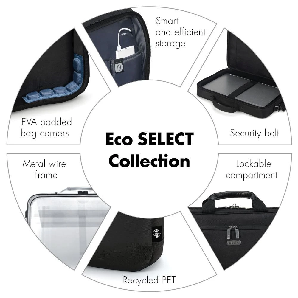 Dicota ECO Slim Select Laptop Case For Up To 35.81 Cm (14.1 Inch) Laptop, Black D31642-RPET(493665639) 9 Dicota ECO Slim Select Laptop Case For Up To 35.81 Cm (14.1 Inch) Laptop, Black D31642-RPET(493665639) - Image 7
