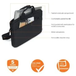 Dicota Base XX Laptop Slim Case For Up To 35.81 Cm (14.1 Inch) Laptop, Black ‎D31800(493665660) -Smart Bag Shop Dicota D31800 Laptop bag 493665660 i 5 1200Wx1200H