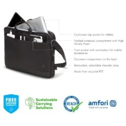 Dicota Slim Eco Motion Laptop Case For Up To 39.62 Cm (15.6 Inch) Laptop, Black D31871-RPET(493665649) -Smart Bag Shop Dicota D31871 RPET Laptop Bag 493665649 i 8 1200Wx1200H