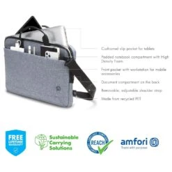 Dicota Slim Eco Motion Laptop Case For Up To 39.62 Cm (15.6 Inch) Laptop, Blue Denim D31872-RPET(493665650) -Smart Bag Shop Dicota D31872 RPET Laptop Bag 493665650 i 8 1200Wx1200H