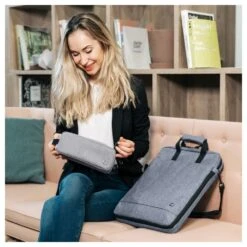 Dicota Eco Motion Accessory Pouch, Light Grey D31882-RPET(493665657) -Smart Bag Shop Dicota D31882 RPET Laptop Bag 493665657 i 3 1200Wx1200H