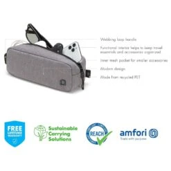 Dicota Eco Motion Accessory Pouch, Light Grey D31882-RPET(493665657) -Smart Bag Shop Dicota D31882 RPET Laptop Bag 493665657 i 6 1200Wx1200H