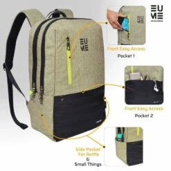 EUME Laptop Bag For 35.56 Cm (14 Inch) Laptops, Pear Green/Black IRIS(491570625) -Smart Bag Shop EUME IRIS Bags and Cases 491570625 i 6 1200Wx1200H